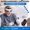 YOCTOSUN Magnifying Glasses with Light 1X-14X, Rechargeable LED Headband Magnifier