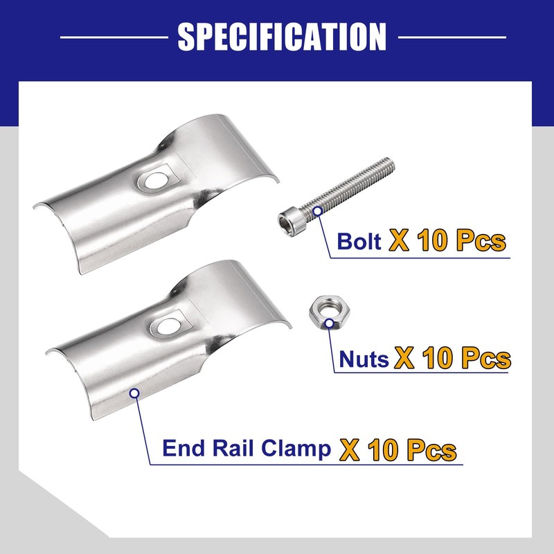 sourcing map Structural Pipe Connector Joint Pipe Clamps 180 Degree