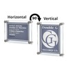 Azar Displays, 105514, Floating Acrylic Wall Frame with Silver Hardware