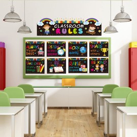Classroom Decoration Motivational Bulletin Board Poster Back to School Positive Banner Kindergarten Preschool Elementary Primary High School Inspirational Classroom Chalkboard Wall Door Decor Supplies