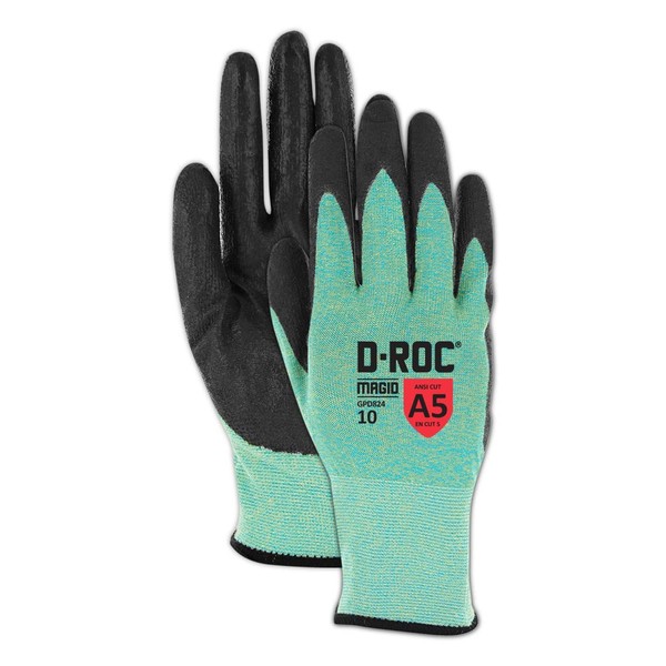 MAGID Heat & Adhesive Resistant Cut Level A5 Work Gloves,
