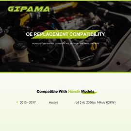 GIPAMA 10915 Starter for Honda Accord 2013 2014 2015 2016 2017,L4 2.4L, 31200-5A2-A01, 31200-5A2-A02, SM-74010, SM74010,10915N Starter(Only for Manual Transmission)