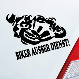Hellweg Druckerei Motorcycle Biker Out of Service Moped Bike Mopped Car Sticker Rear Window Sticker