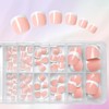 LoveOurHome 120pc French Tips Press on Toenails Women Fake Nail