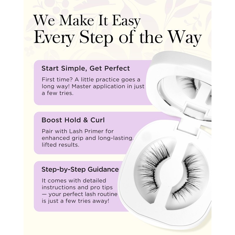 BEYELIAN Magnetic Eyelashes with Applicator, Soft Magnetic Lashes Natural Look