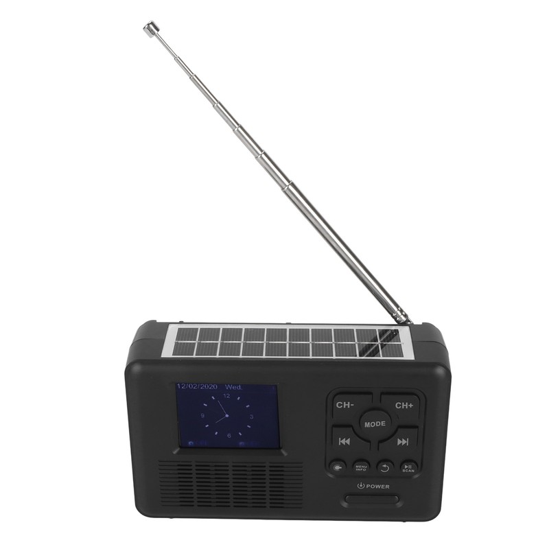 Solar Hand Crank Radio DAB FM Bluetooth 5.0 4 Ways