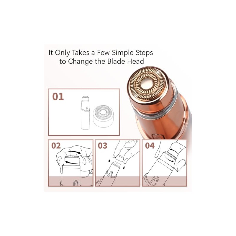 Replacement Heads Compatible with Flawless Facial Hair Remover, Replacement Blades