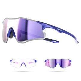 Running Glasses, Self-tinting Sports Glasses, 24 g, Ultralight Cycling Glasses for Men and Women, Cycling, Hiking, MTB Cycling Glasses K425