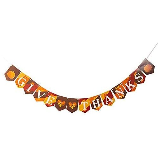 Give Thanks Banner, Thanksgiving Garland (120 in)