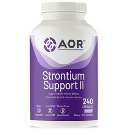 AOR Strontium Support II 341mg 240 Caps 120-Day Supply - Promotes Strong & Healthy Bones with Strontium Citrate, Bone Support Supplement, Gluten-Free, Non-GMO, Vegan, Easy-to-Take for Daily Bone Care