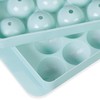 Relaxdays Ice Cube Tray, Round, Set of 3, Reusable, 2.5