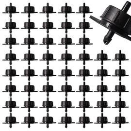 VooGenzek 50 PCS 1 GPH Pressure Compensating Dripper, 1/4 Inch Plastic Irrigation Drip Emitters, Garden Watering Irrigation Emitter, for Garden Lawn Drip Irrigation, 4L