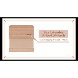 SAMGU Women's Bra Extenders 2 Hook / 3 Hook / 4 Hook / 5 Hook / 6 Hook, Soft Stretchy Back Bra Extension Strap, 5 Hook 3/4" Spacing, Multicolor, One Size