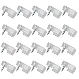 DGBRSM 20pcs Clear Glass Retainer Clip with Screws for Cabinets, Windows, Doors and Mirrors Durable Panel Bracket