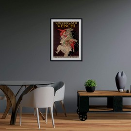 Nacnic Vintage Poster Venchi. Sheets for interior decorating with vintage and antique advertising images. Paintings retro decor. A3 size