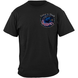 Patriotic Short Sleeve Shirts, 100% Cotton Casual Mens Shirts, Show Your Pride with Our Patriotic United We Stand Unisex T-Shirts for Men or Women (X-Large) Black