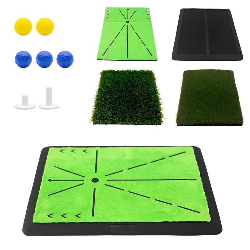 3 Pack Replaceable Golf Hitting Mats, Golf Practice Swing Mat