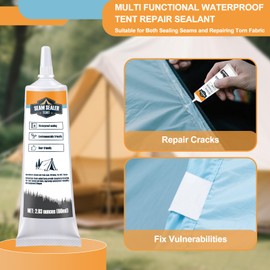 INNOVAYOU Tent Seam Sealer 120ml, No Sew Solution Waterproof Fast Cure Seam Sealer Tent, for Tents and Outdoor Fabric, Clear