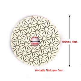 HOMESOM 100mm 3 Steps Diamond Polishing Pads Flexible Wet Use for Granite Polishing Tool Marble Concrete Grinding