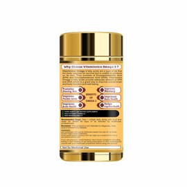 Vitaminnica Omega 3 Fish Oil Softgels Fatty Acids Great for Eyes, Skin, Heart, Joints & Brain Health || Double Strength (EPA & DHA) for Men and Women | 60 Softgels |