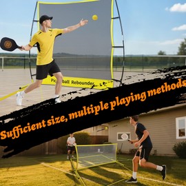 Qryovsa 2-in-1 Portable Pickleball Trainer: Rebounder & 6FT Mini Net – Dink Master Practice Board for Solo or Partner Drills, Outdoor/Indoor (Driveway, Backyard, Garage)
