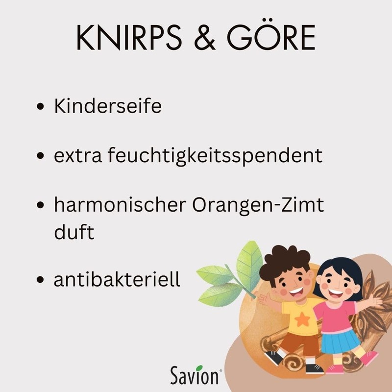 Savion Children's Soap Knirps and Brat, with Shea Butter and