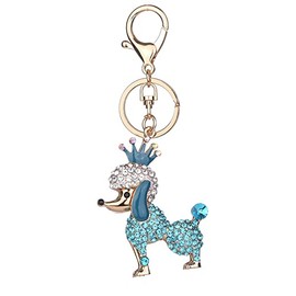 Cute Bling Crystal Animal Keyring Charm Bear Poodle Elephant Pendant (A3)