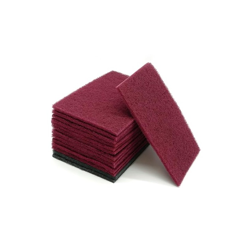 6" x 9" Gray & Maroon General Purpose Scuff Pads,
