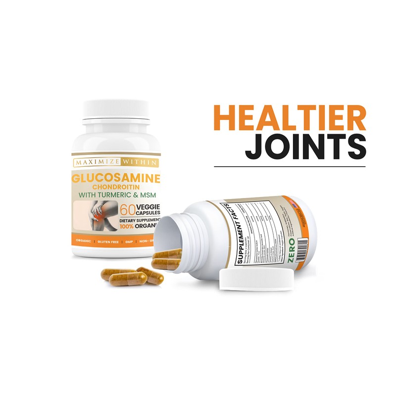 Glucosamine Chondroitin with Turmeric & MSM for Healthy Joints, 60