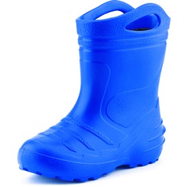 Ladeheid kids lightweight EVA (ethylene vinyl acetate) thermal wellies lined KL051 - Blue - 30 EU