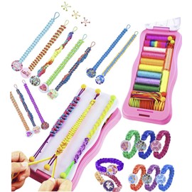 WAYONE LLC Friendship Bracelet Kit – Top Gifts for Young Girls – Loopdedoo Bracelet Maker | Girls Bracelet Making Kit for Ages 8-12 | DIY String Jewelry Craft Kit | Popular Gift for Kids