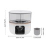1.59 Gallons Iced Beverage Dispensers,3 Compartments 360°Rotatable Drink Dispenser with