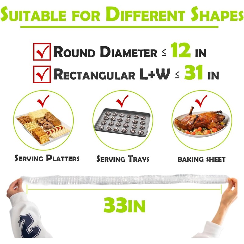 50 Pcs Half Sheet Cover 13 by 18 Inch,Elastic plastic