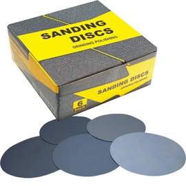 50 PCS 6 Inch Hook and Loop Sanding Discs Assorted-1200 1500 2000 3000 5000 Grit Wet Dry Waterproof Silicon Carbide Sandpaper for Random Orbital Sander, Automotive Wood Metal Polishing & Sanding