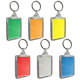 Reflective Keyrings for Kids, Bags, Running - Safety Reflectors Keyring (Multicolour)