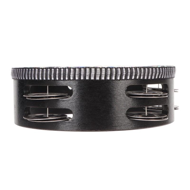 6 Inch Tambourines Double Row Melodious Polished Reflective Drum Hand