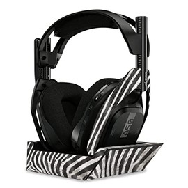 MightySkins Glossy Glitter Skin Compatible with Astro A50 Wireless Headphones + Base Station (Gen 4) - Zebra Closeup | Protective, Durable High-Gloss Glitter Finish | Easy to Apply | Made in The USA