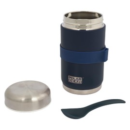 520ml Insulated Food Flasks for Hot Food – Double-Wall Stainless Steel Hot Food Flask with Spoon – Thermal Lunch Box Keeps Meals Drinks Hot or Cold for 6 Hours – Leakproof Soup Containers (Indigo)