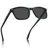 CARFIA Rectangle Polarized Sunglasses for Men UV400 Protection Narrow Face