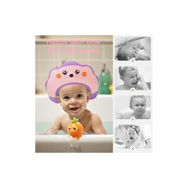 Gorro Ducha Bebé Protector Niños Visera Proteger Ojos Oídos Años