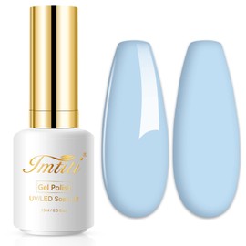 Esmalte de uñas en gel pastel, 1 pieza de 0,5 onzas líquidas, esmalte de uñas en gel azul pastel, esmalte de uñas en gel UV LED                       