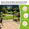 ZERTNROW Outdoor Deck Gate, Adjustable Steel Metal Gate for Patio