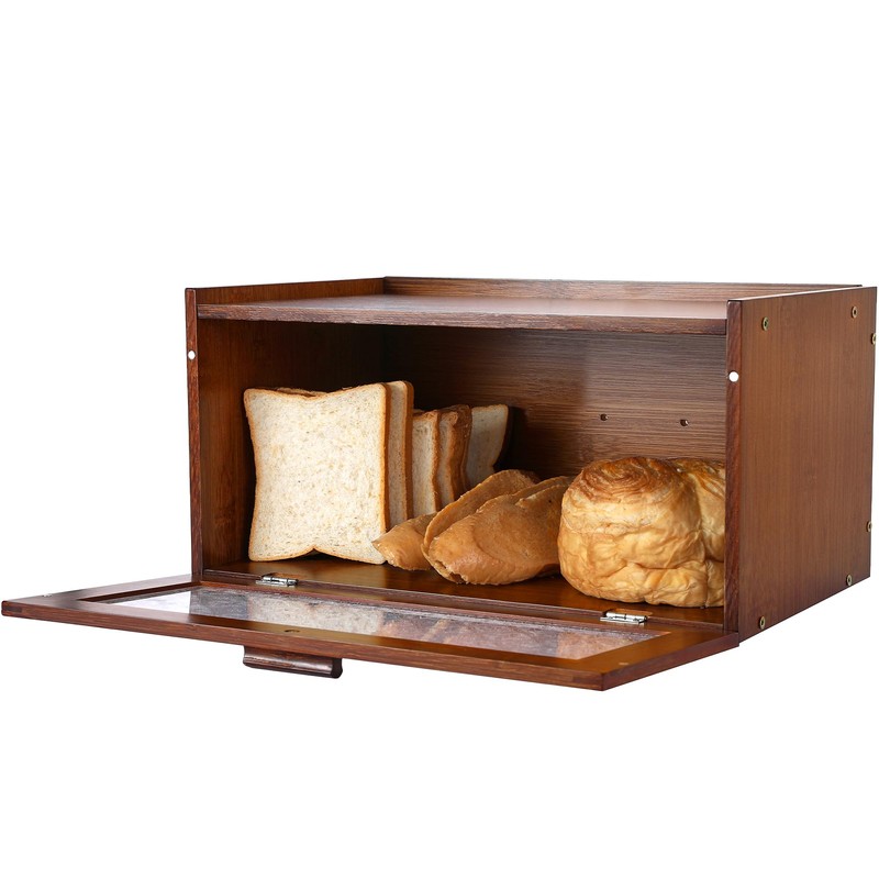 ETMI Vintage Bread Box for Kitchen Countertop - Retro Brown