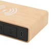 Wooden Digital Alarm Clock with Wireless Charging 3 Level Dimmer