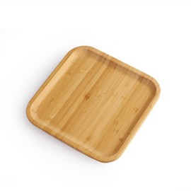 Square Bamboo Tray for Dinners, Parties and Bars, Long Shelf Life (20 x 20 x 1.5cm)