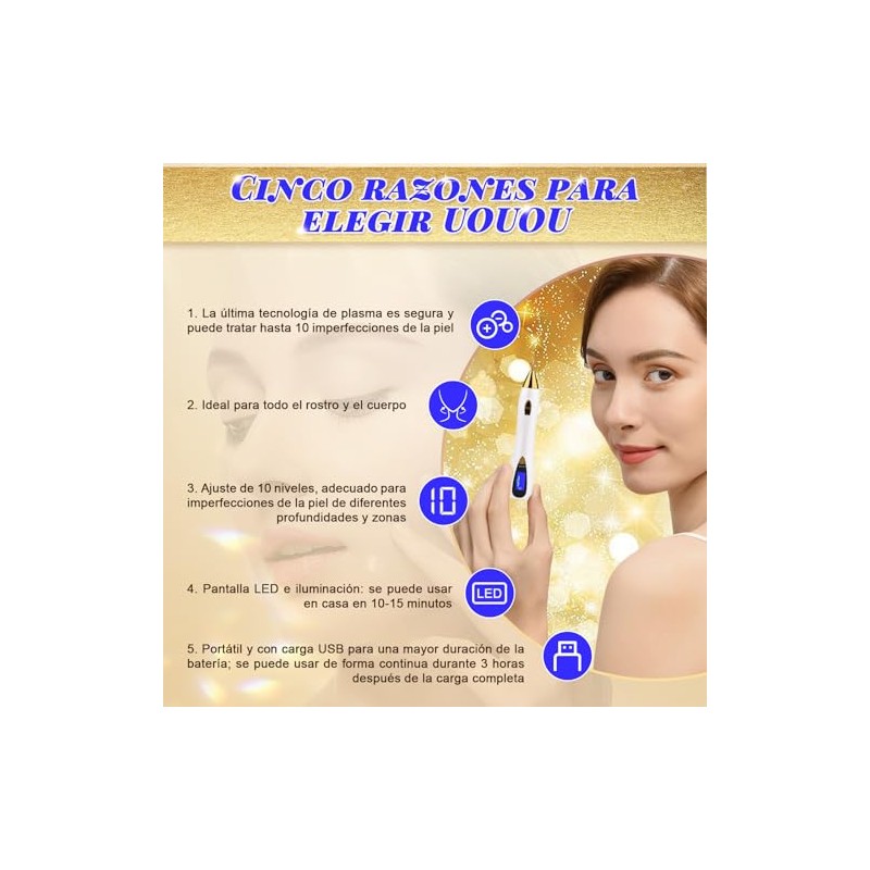 Plasma Pen Dispositivo de Belleza Para La Eliminación de Imperfecciones