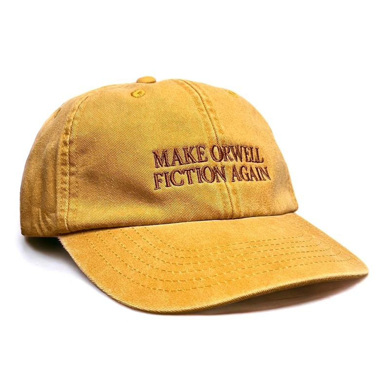 Vivian Flytrap Unisex Make Orwell Fiction Again Washed Embroidered Dad