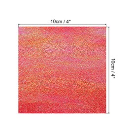 QUARKZMAN 100 Sheets Glitter Origami Paper 4 x 4 Inch Shiny Sparkling Square Folding Paper 10 x 10 cm Iridescent Paper for DIY Art, Craft Decoration, Red