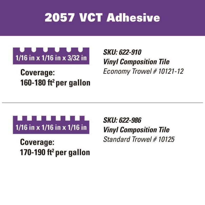 Roberts 2057-4 Superior Vinyl Composition Tile Adhesive, 4 Gallon, Creamy