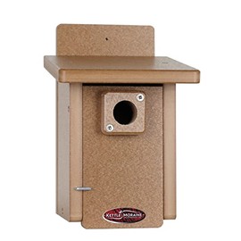 Kettle Moraine Recycled Wren & Chickadee Nest Box for Mounting (Chocolate/Chocolate)